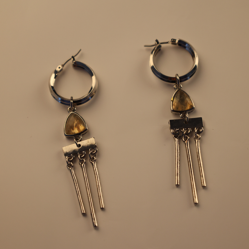 Pendientes de cadena de acero inoxidable chapados en oro Pendientes de joyería de moda