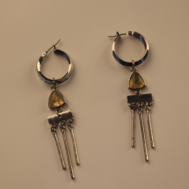 Pendientes de cadena de acero inoxidable chapados en oro Pendientes de joyería de moda