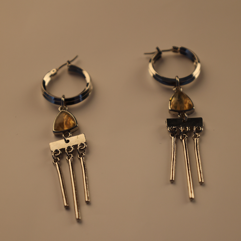 Pendientes de cadena de acero inoxidable chapados en oro Pendientes de joyería de moda